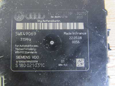 Audi OEM A4 B8 Tire Pressure Control Module Unit 315Mhz 8K0907273A 2008 2009 2010 2011 2012 A5 S54